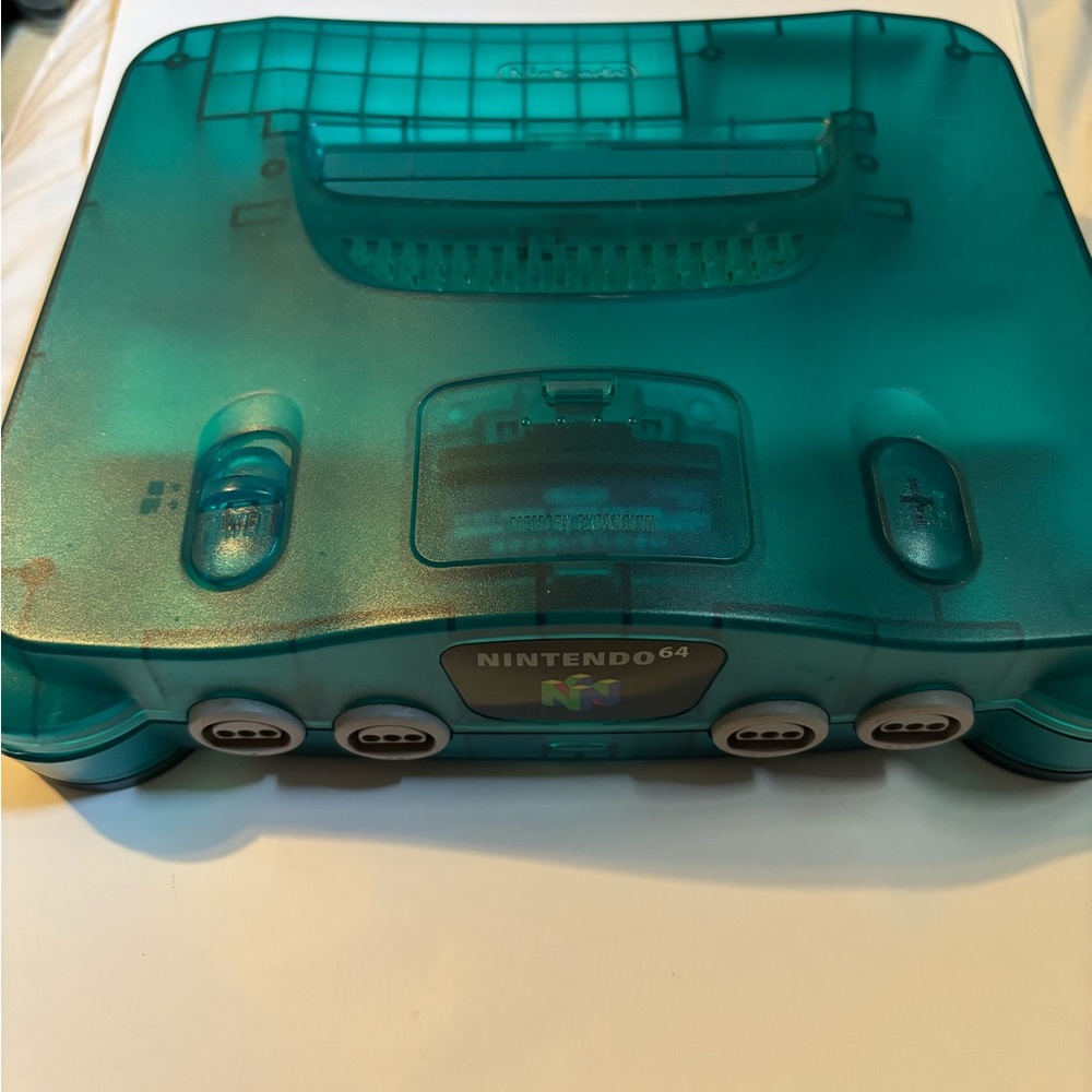 Nintendo 64 Aqua Console, 2 Remotes, Power Cable, HDMI Cable Tested and Working